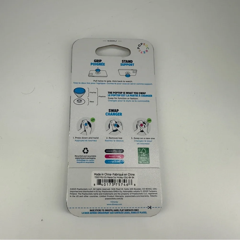Disney PopSockets PopGrip with Swappable Top - Mickey